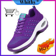 Whitby Giày Thể Thao Đế Cao Có Đệm Dệt Kim Giày Thời Trang Nữ Thường Ngày