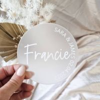 Frosted Acrylic Round Wedding Place Card Circle Sheet for Gift Tag Ornament DIY Craft Art Project Painting Keychain Party Decor