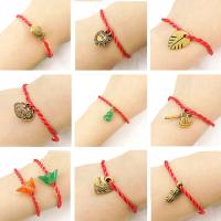 1PC Random Style  Lucky Bracelet Red String Pendant Bracelets Year of The Tiger Hand Braided Pixiu Red String Bracelet Charms and Charm Bracelet