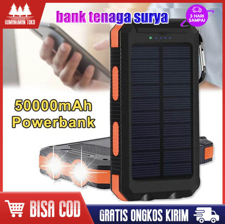 (COD) Bank Tenaga Surya / Power Bank Original Asli Tahan Lama Fast ...