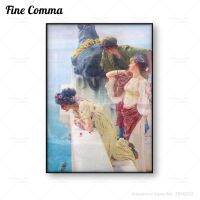 ஐ♟ A Coign of Vantage Lawrence Alma Tadema Vintage โปสเตอร์ Wall Art ผ้าใบพิมพ์ภาพวาดสีน้ำมันโบราณการทำสำเนา Copy Home Decor