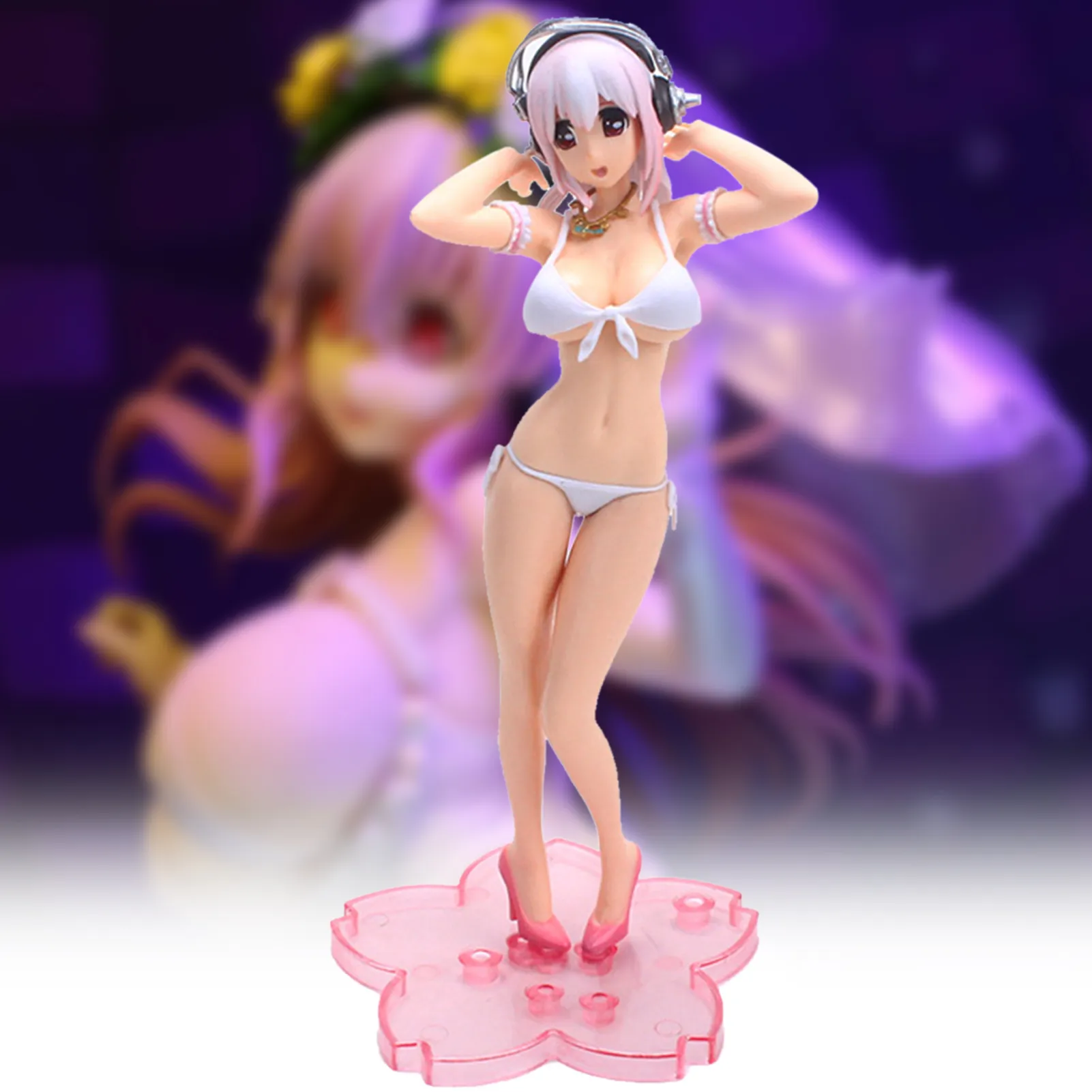 1Pc Action Figurine Detachable Swimwear Super Sonico Swimsuit Figure For  Anime Lovers Desktop Home Decoration | Lazada PH