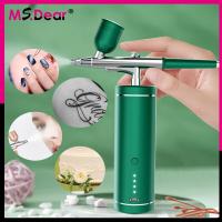 Ms.Dear Oxygen Injector Mini Air Compressor Kit Spray Gun Airbrush For Nail Art Tattoo Craft Cake Paint Nano Fog Mist Sprayer