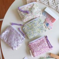 【jw】♟  Small Make Up Cotton Floral Organizer for Makeup ChildrenLittle Purse Coin
