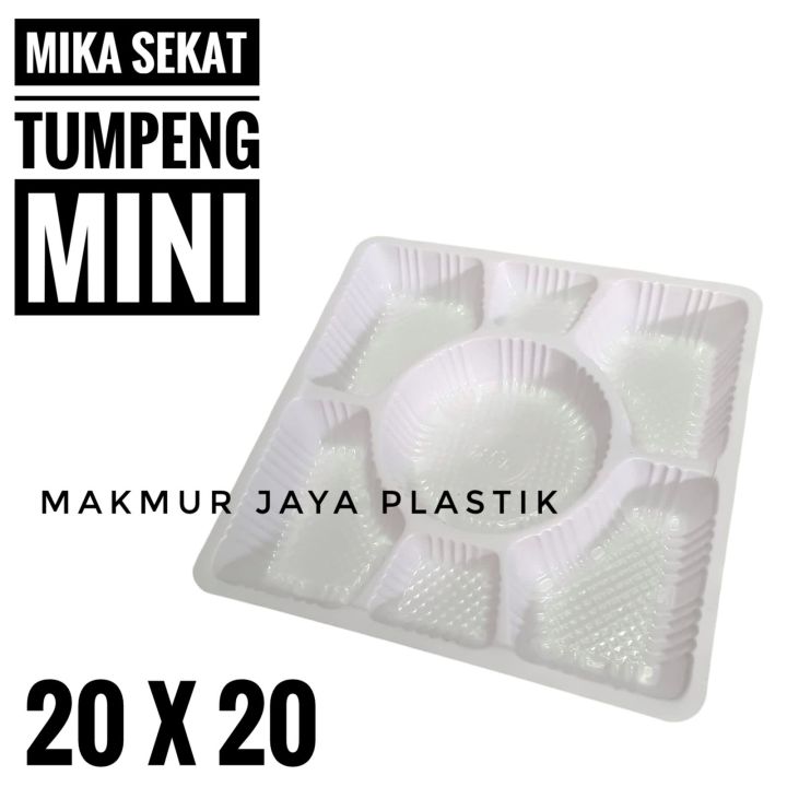 [ Mika Sekat Bulat 20 50 Pc ] Mika Sekat Nasi Dan Lauk Tumpeng Mini