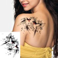 hot！【DT】◙❍  Big arm tattoo Temporary Sticker Sparrow/Magpie Fake Tatoo Sleeve Flash Tatto girls