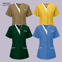 Scrub Tops Experimenter Tunic Pet Grooming Institutions Working Uniform Beauty Salon Overalls Doctor Uniform nursing Women Blouse