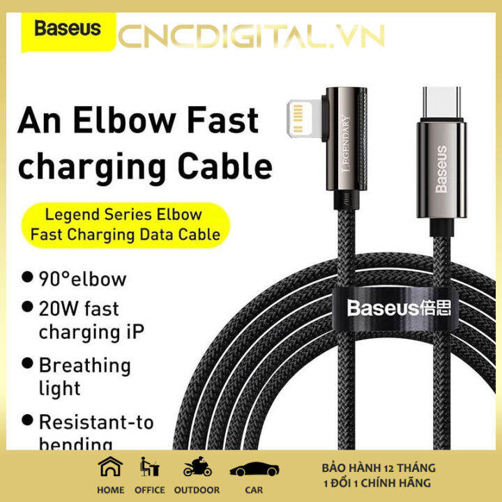 Cáp sạc Lightning Baseus Legend Series Elbow Fast Charging Data Cable USB  Type C to iP