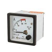 SQ48 Analog AC Current Panel Meter Ammeter 0-15A Gauge White + Black