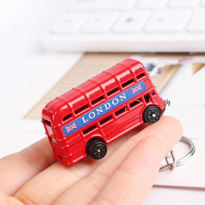 ololdan-พวงกุญแจเครื่องประดับแฟชั่นสำหรับเด็กยอดนิยมกล่องจดหมายลอนดอนพวงกุญแจสำหรับตกแต่งรถบัสสไตล์ลอนดอน