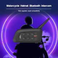 การสอบ V4 Plus 2pcs V6 Pro 3 Riders HELMET Intercom Bluetooth Headset 1200M Full Duplex Microphone Intercom Waterproof