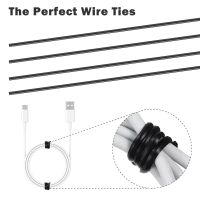 500pcs Cable Twists Ties Heavy Duty Twists Ties Reusable Plastic Ties Tie Wraps Cable Organizers (15cm  Black) Cable Management