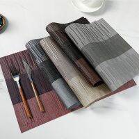 Multiple Color Square Placemat PVC Coaster for Dining Table Waterproof Coffe Cup Fork Knife Mat Tableware 45x30cm