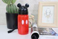 Water Bottle กระติกน้ำสำหรับเด็ก มีสายคล้องและหลอด Mickey Mouse JPQuality 350ml 6x18cm 4973307160271