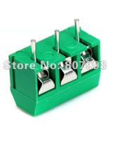 สีเขียว3 Pins 5Mm Pitch Screw Terminal Block Connector 300V 16A