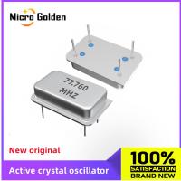 (2PCS) 77.760M 77.760MHZ Active crystal oscillator OSC 77.76M 77.76MHZ In-line DIP-4 Rectangular Clock Vibration Full Size 4Pin