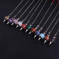 【cw】 Balacing Divination Pendulum Pendants Stone 7 Necklace Amethysts Jewelry