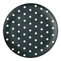 ME จานเมลามีน  ผสมเยื่อไผ่ PHILOS, PL114 MISS ETOILE PLATE BAMBOO MELAMINE BLACK WHITE DOTS จานข้าว จานอาหาร