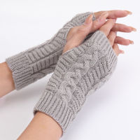 8 Figure Wool Warm Finger Fashion Twist Knitted Gloves Mens Autumn And