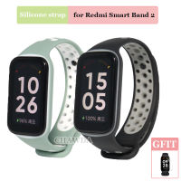 สายรัดระบายอากาศนุ่มพร้อมเคสสำหรับ Redmi Smart Band 2ทนทานสายรัดข้อมือสำหรับ Xiaomi Redmi Band 2