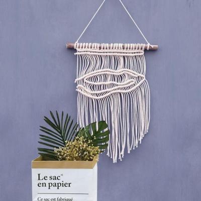 แขวนผนัง Macrame ที่ทันสมัยรูปลอกโบโฮแขวนผนังแบบทอแขวนผนังพรมมาเครมศิลปะบนผนัง Macrame ของตกแต่งแนวโบฮีเมียนสไตล์ Boho