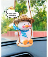 New Little Duck Swing Pendant with Hanging Car Accessories Interior For Women Girls Rearview Mirror Pendant Bring Good Luck Cute
