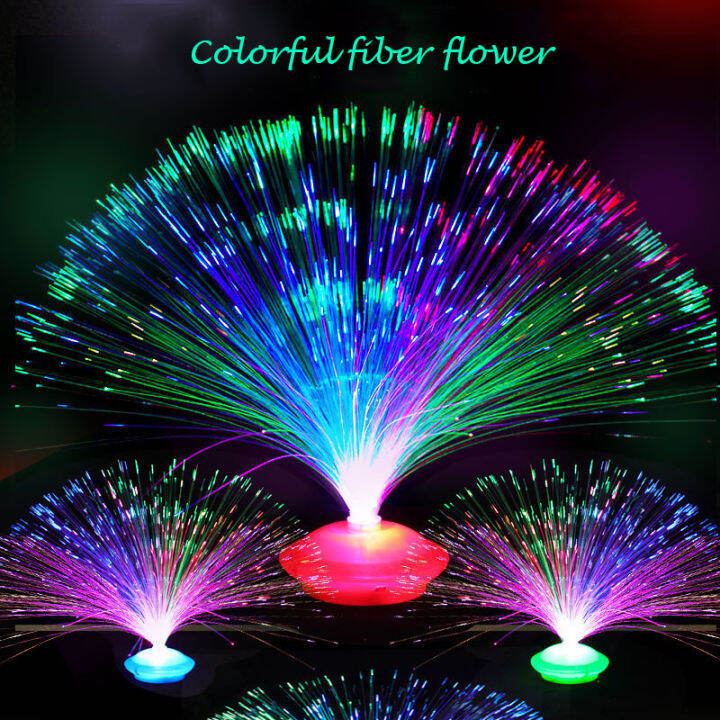 ใยแก้วนำแสงโคมไฟโรแมนติก-rgb-ที่มีสีสัน-led-ที่มีสีสันใยแก้วนำแสงดอกไม้แสงดาวท้องฟ้ารูปบรรยากาศโคมไฟพรรคตกแต่ง