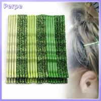 PERPE 24PCS/Set ลดกระหน่ำ เครื่องมือจัดแต่งทรงผม สีลูกกวาด ปิ่นปักผม กิ๊บติดผมลอน Glitter Bobby Pins หมวกเด็กผู้หญิง