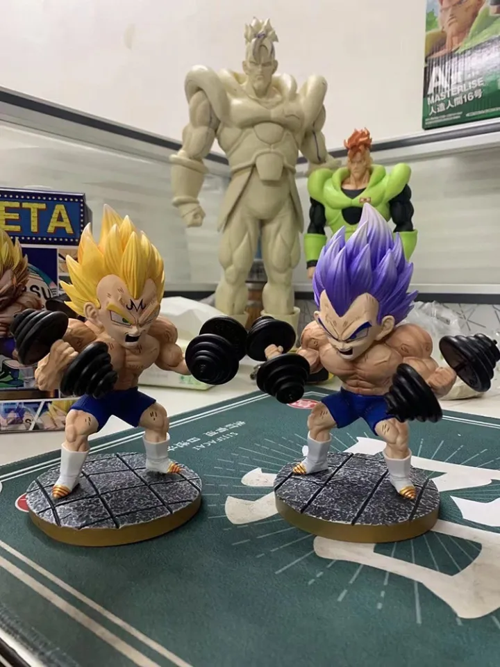 Anime Dragon Ball Estatueta GK Primo Irmão Muscle Fitness Series Son Gohan  Vegeta Figura de Ação