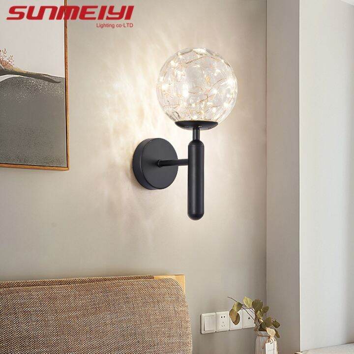 SUNMEIYI Decoration LED Wall Lights Home Indoor Lighting Black Gold