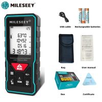 【LZ】▥  Mileseey-telêmetro a laser profissional x5/x6 40m 60m 80m 100m recarregável precisão digital medidor de distância fita métrica