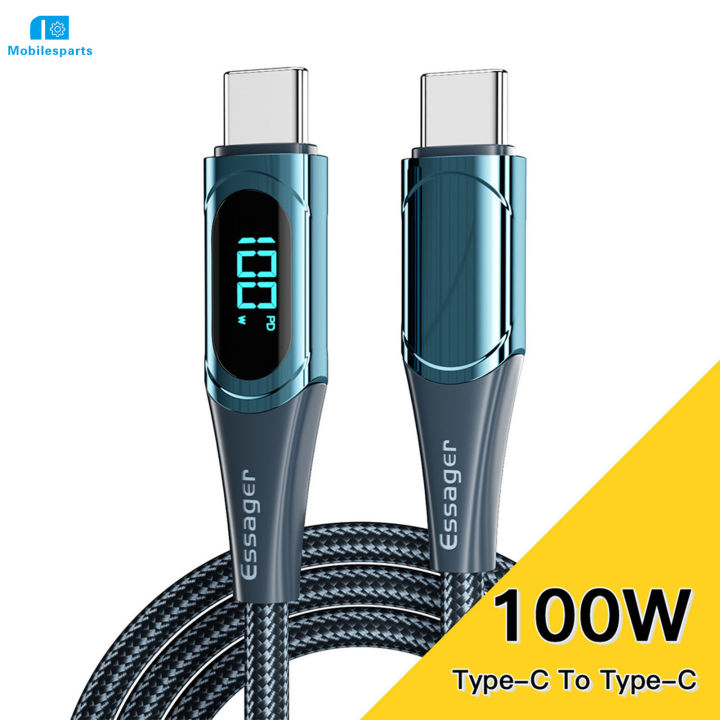 usb-c-ถึง-usb-c-สายชาร์จ1เมตร100w-จอแสดงผลดิจิตอล-samsung-สายชาร์จสำหรับสำหรับ-xiaomi