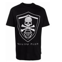 เสื้อยืดโอเวอร์ไซส์เสื้อยืดแขนสั้น พิมพ์ลายโลโก้ Philipp Plein สําหรับผู้ชาย S-5XL