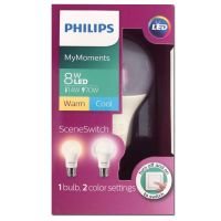 (Promotion+++) หลอดไฟฟิลิปส์ LED Bulb Scene Switch 8W เปลี่ยนแสงได้ Daylight- Warm White ราคาสุดคุ้ม หลอด ไฟ หลอดไฟตกแต่ง หลอดไฟบ้าน หลอดไฟพลังแดด