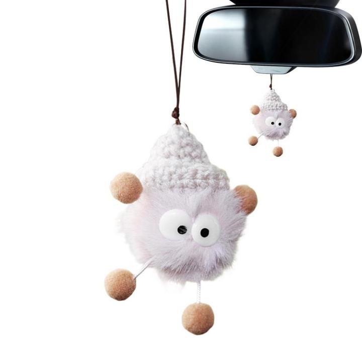 car-mirror-ornament-mink-plush-doll-ornaments-car-accessories-exquisite-smooth-cartoon-car-pendant-interior-rearview-mirrors-for-offices-home-vehicle-carefully