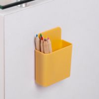 Creative Pasteable Pen Holder Desktop Storage Boxes Desk Organizer Office Storage School Stationery Holders