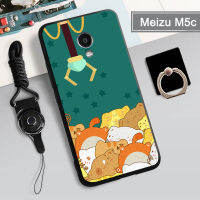 เคสนิ่มสำหรับ Meizu M5C คลุมทั้งหมดเคสโทรศัพท์ใหม่ปี2022ฝามีที่ถือวงแหวนโทรศัพท์ &amp; เชือกป้องกันการตกหล่น