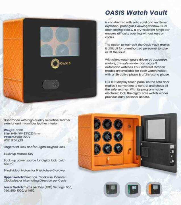 Oasis Watch Winder Vault 9 Bulletproof Lazada PH