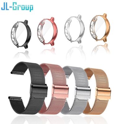 Strap For Samsung Galaxy Watch 4 5 Active 2 40mm 44mm Band With Protector TPU Case Screen Watch 3 41mm 45mm Bracelet Accessories Cases Cases