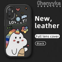 เคส Chenyyka สำหรับ OPPO A53 2020 4G A53s 4G เคส A11s A32 2020 A33หลากสีน่ารักลายการ์ตูนยูนิคอร์นนำโชคคุณภาพสูงและทนทานเคสโทรศัพท์หนังนิ่มเคสป้องกันกล้องคลุมทั้งหมดเคสกันกระแทกขอบนิ่มสี