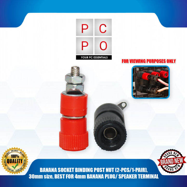 BANANA SOCKET BINDING POST NUT (2PCS/1PAIR), 30mm size, BEST FOR 4mm