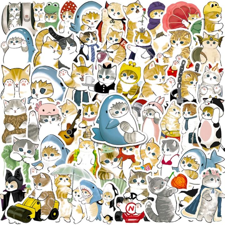 kawaii-cat-cartoon-stickers-cute-animal-aesthetic-decals-scrapbook-laptop-phone-luggage-car-graffiti-sticker-kid-toy