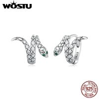 【YF】۩▥  925 Sterling Snake Hoop Earrings Snakes wrapped Ear Studs Jewelry pendientes