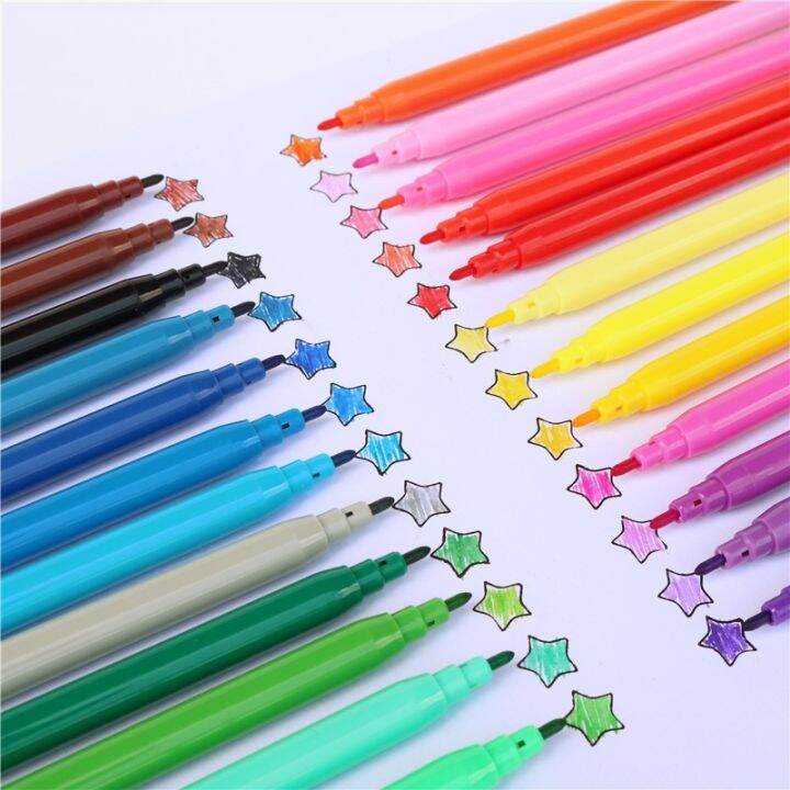 12-18-24-สีน้ำสีวาดปากกาสี-fine-point-felt-tip-marker-ปากกาสำหรับเด็กนักเรียน-diy-สมุดภาพ-art-supplies-zptcm3861