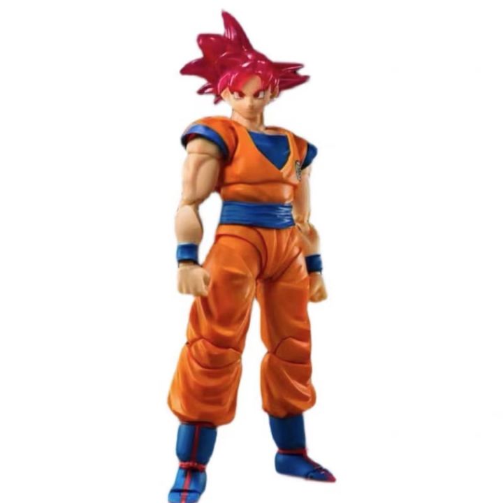 【authentic Authorization】bandai Original Dragon Ball Shf Super Saiyan God Son Goku Limited Color 9406