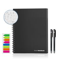 A4 Wet Erasable Reusable Smart Writing Notebook Black Waterproof Paper Auto-Scan Customized Gift Wire Bound Spiral Notes Note Books Pads