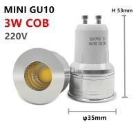 LED GU10 COB MINI MR16 หรี่แสงได้ Warm White Spot หลอดไฟ 3W 35 มม.เปลี่ยนหลอดฮาโลเจน 30W-dliqnzmdjasfg