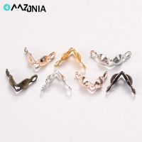 200pcs/lot Stainless Steel Connector Clasp Fitting 4x8mm Ball Chain Calotte End Crimps Beads Connector For DIY Jewelry Making