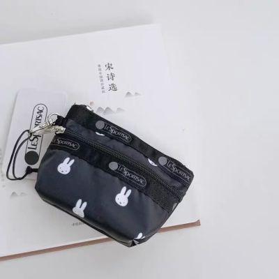Lesportsac 2023 สามารถใส่ใบขับขี่กระเป๋าใส่อุปกรณ์เสริมหูฟังลำลองกระเป๋าใส่บัตรขนาดเล็กกระเป๋าเก็บเครื่องสำอาง3394