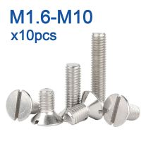 【CW】 10pcs/lot Metric Threaded Slotted Flat Countersunk Machine Screw M1.6 M2.5 M4 M5